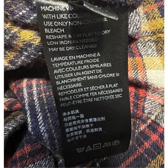 Free People Hidden Valley Plaid Flannel Big Shirt S - Picture 12 of 12